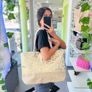 Bolso print dorado